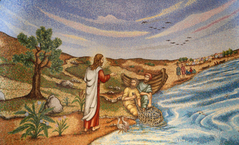 LIENZO CAPILLA PESCADOR DE HOMBRES