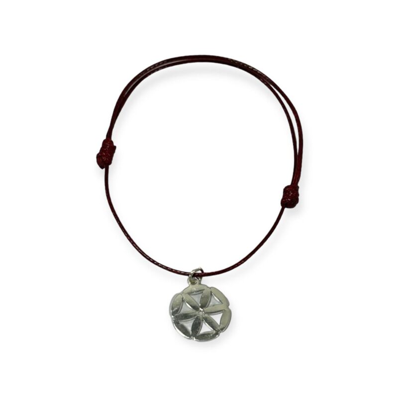 PULSERA ROSETA DE HILO AJUSTABLE